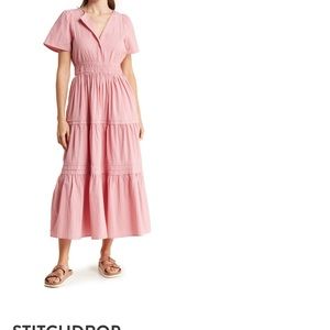 NWT vintage pink cotton dress